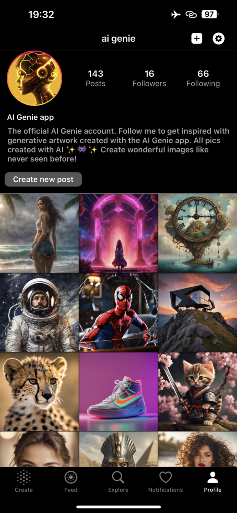 Your profile, your realm of AI generated content